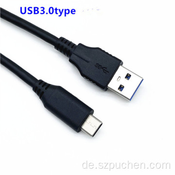 USB3.0 zu Typ-C 3A schnelles Ladedatenkabel